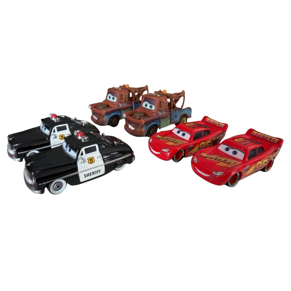 Disney Pixar Car Hauler Playset Diecast Cars Lightning McQueen, Sheriff, Mater - Picture 5 of 5
